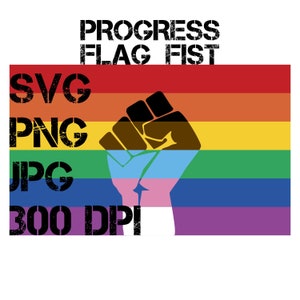 PROGRESS FLAG FIST Svg, Png, Jpg