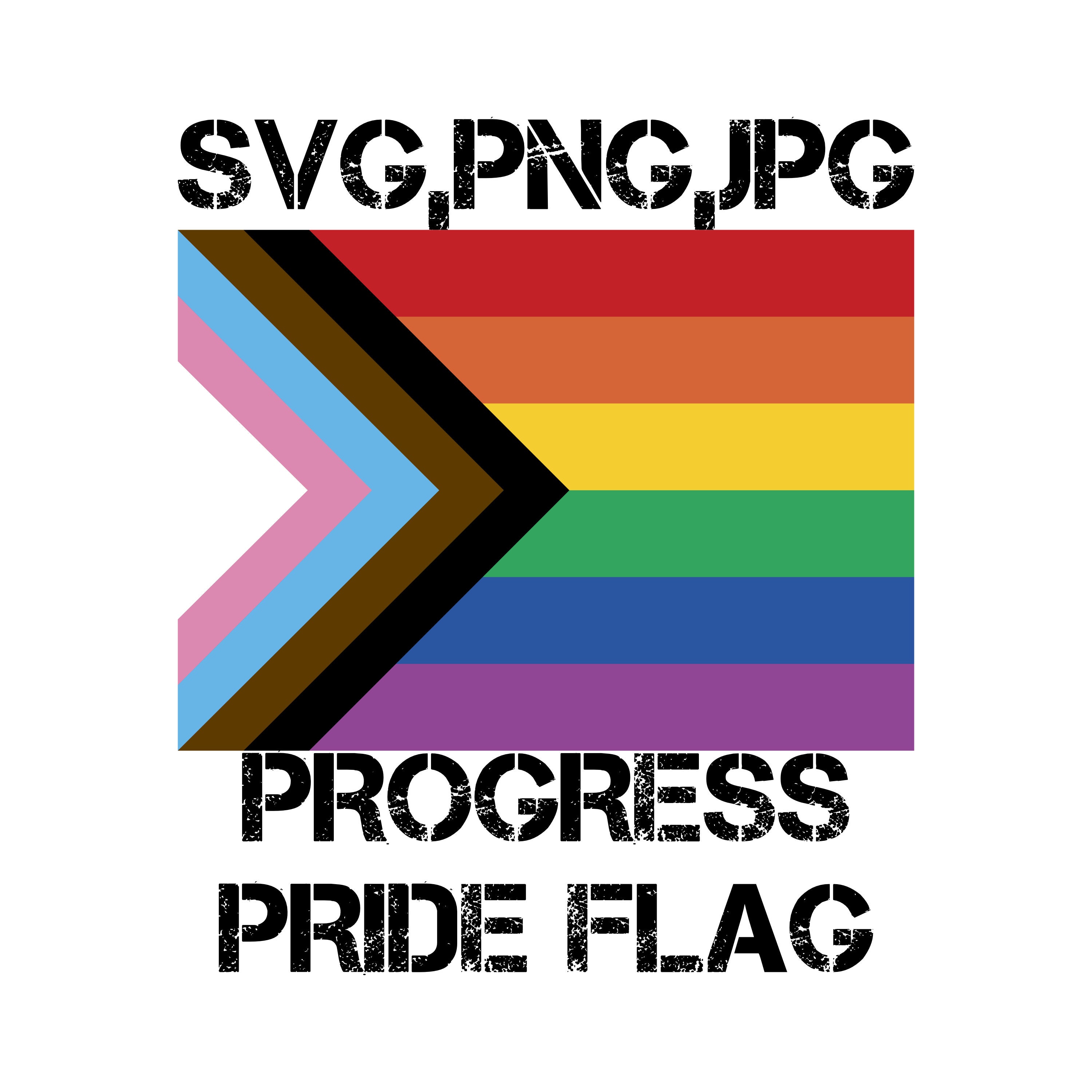 Progress Pride Flag Inclusive Pride Flag Svg Png Jpg Etsy Canada