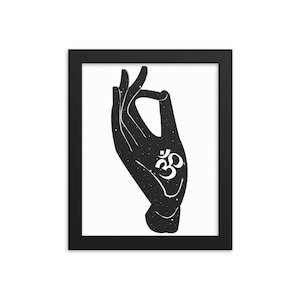 MUDRA HAND OM, Yoga art, Mudra png, clipart, printable illustration
