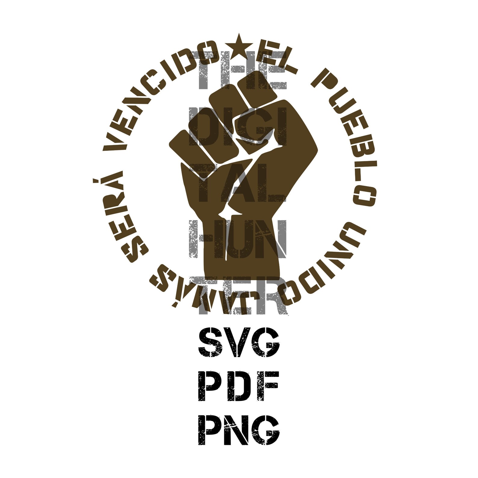 El Pueblo Unido Jamas Sera Vencido, Fist, SVG, PDF, PNG, Clipart, Clip ...