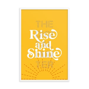 Rise and Shine print, printable sign, art, PNG, digital download