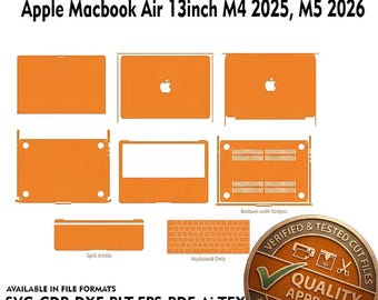 Modello vettoriale per skin di MacBook Air 13 M4 (m5) 2025/26