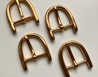 4pcs - 1" Matte Gold Toned Buckles, New Old Stock from the 1990's - B