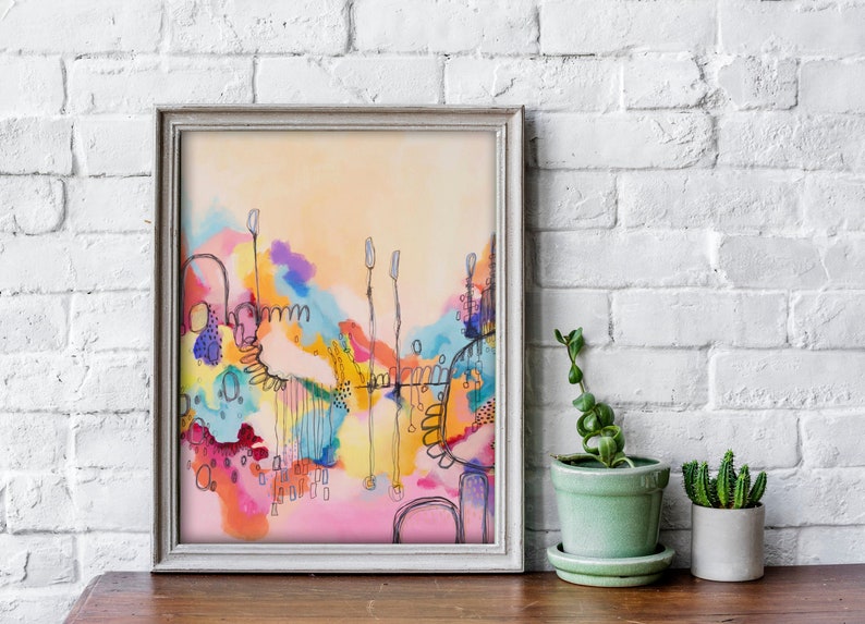 Digital art Abstract print Digital abstract painting Etsy