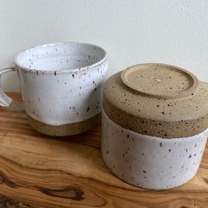 Handmade white mug / coffee mug / tea mug/ ceramic coffee mug/ handmade gift/ Valentine's gift image 5