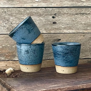 Espresso cups /Set of 2 /Handmade ceramic espresso cups /coffee tumblers /cortado cups/ blue espresso cups /handmade gift
