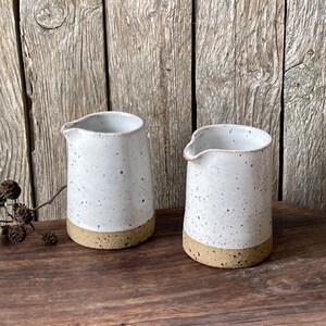 Handmade small jug, creamer, serving jug, milk jug, white creamer, dressing jug, whiskey water jug, handmade Christmas gift