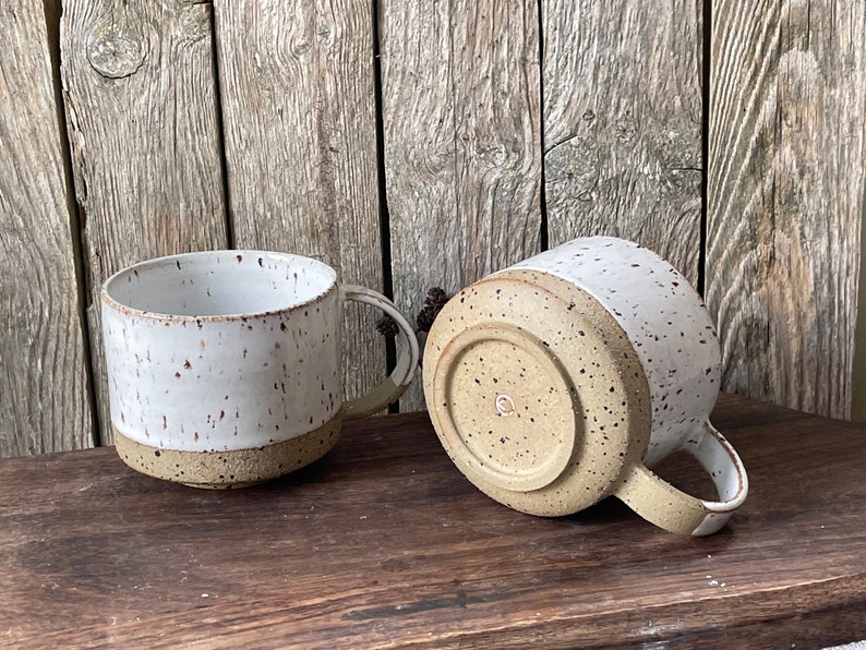 Handmade white mug / coffee mug / tea mug/ ceramic coffee mug/ handmade gift/ Valentine's gift image 2