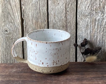Handmade white mug / coffee mug / tea mug/ ceramic coffee mug/ handmade gift/ Valentine's gift