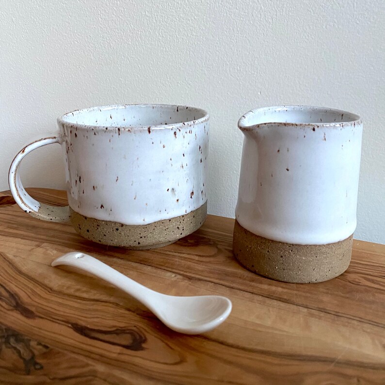 Handmade white mug / coffee mug / tea mug/ ceramic coffee mug/ handmade gift/ Valentine's gift image 7