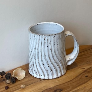 Handmade white mug / Handmade ceramic mug / Ceramic coffee cup/white tea cup / handmade coffee mug /handmade gift