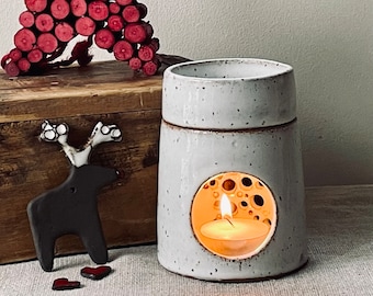Ceramic wax melter / handmade wax burner / ceramic oil burner / handmade Valentine's gift/ gift for her
