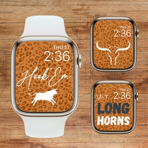 Longhorns Watch Wallpaper for Game Day x 3, Texas Accessories, Jewelry, Hook 'Em, UT