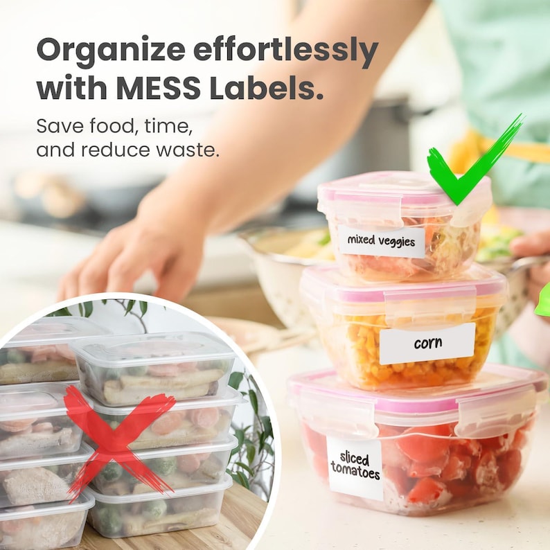 Resuable Label Reusable Food Storage Labels, Erasable Dry Erase Pantry Jar Labels, 96 ...