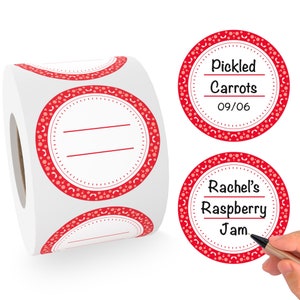 MESS Dissolvable Canning Labels - Mason Jar Labels (2&quot; 200/Roll) Labels for Jars and Preserves, Jams & Jellies - Canning Supplies