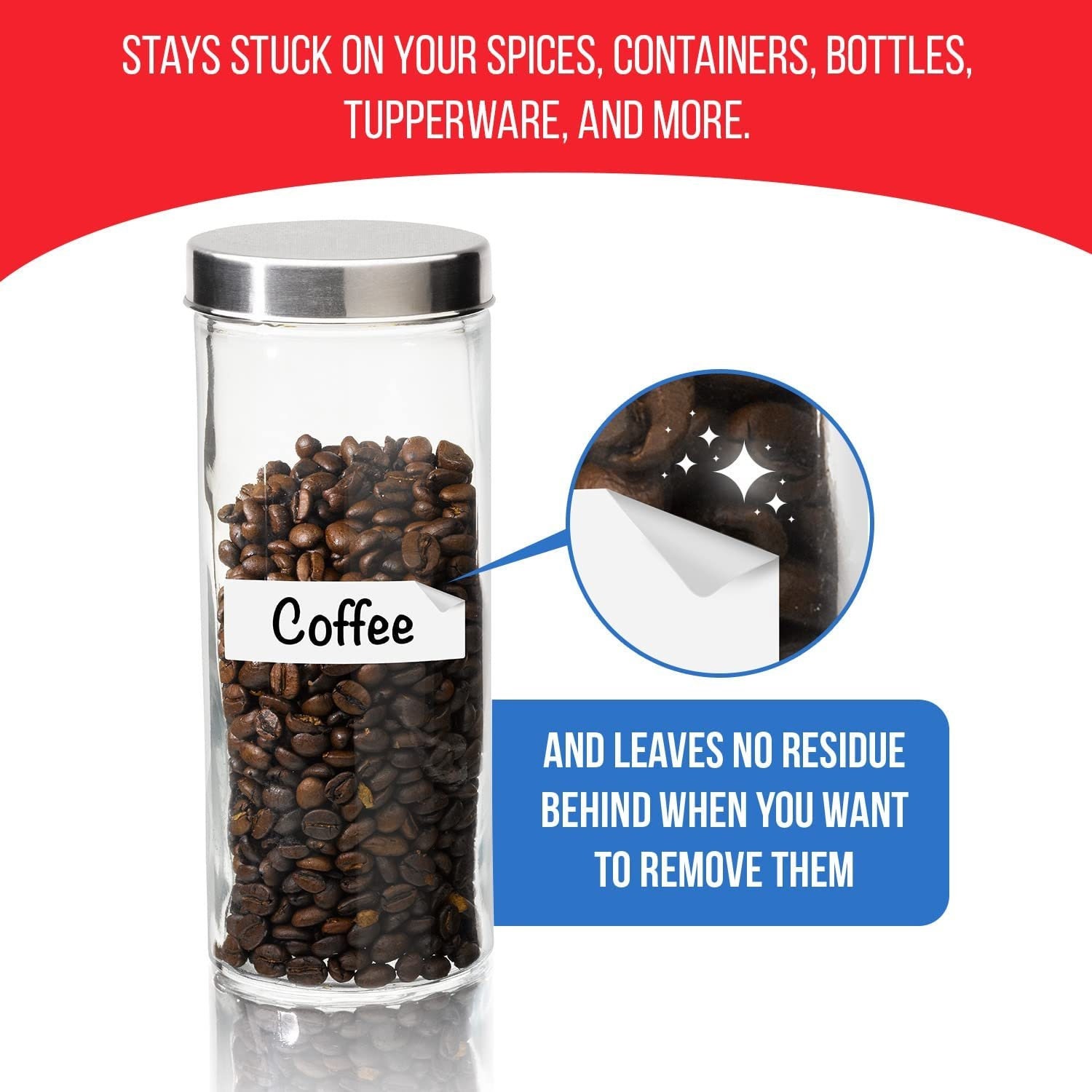 MESS Reusable Labels for Food Containers Erasable Kitchen Etsy