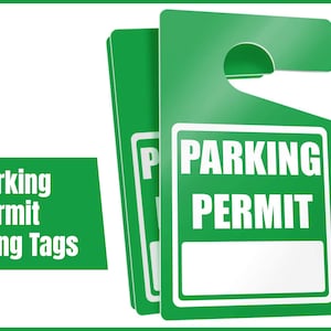5 Pack - Clear Parking Permit Holder - Durable Vertical Parking Lot Pass  Rear View Mirror Hanger - for Small Stickers and Passes - for Car or Truck  by Specialist ID : : Office Products