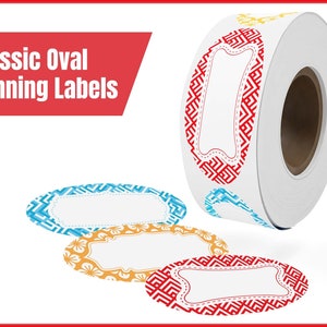 MESS Classic Dissolvable Canning Labels - Mason Jar Labels (1x2.25&quot; 150/Roll) Labels for Jars and Preserves, Jams & Jellies - Kitchen Labels