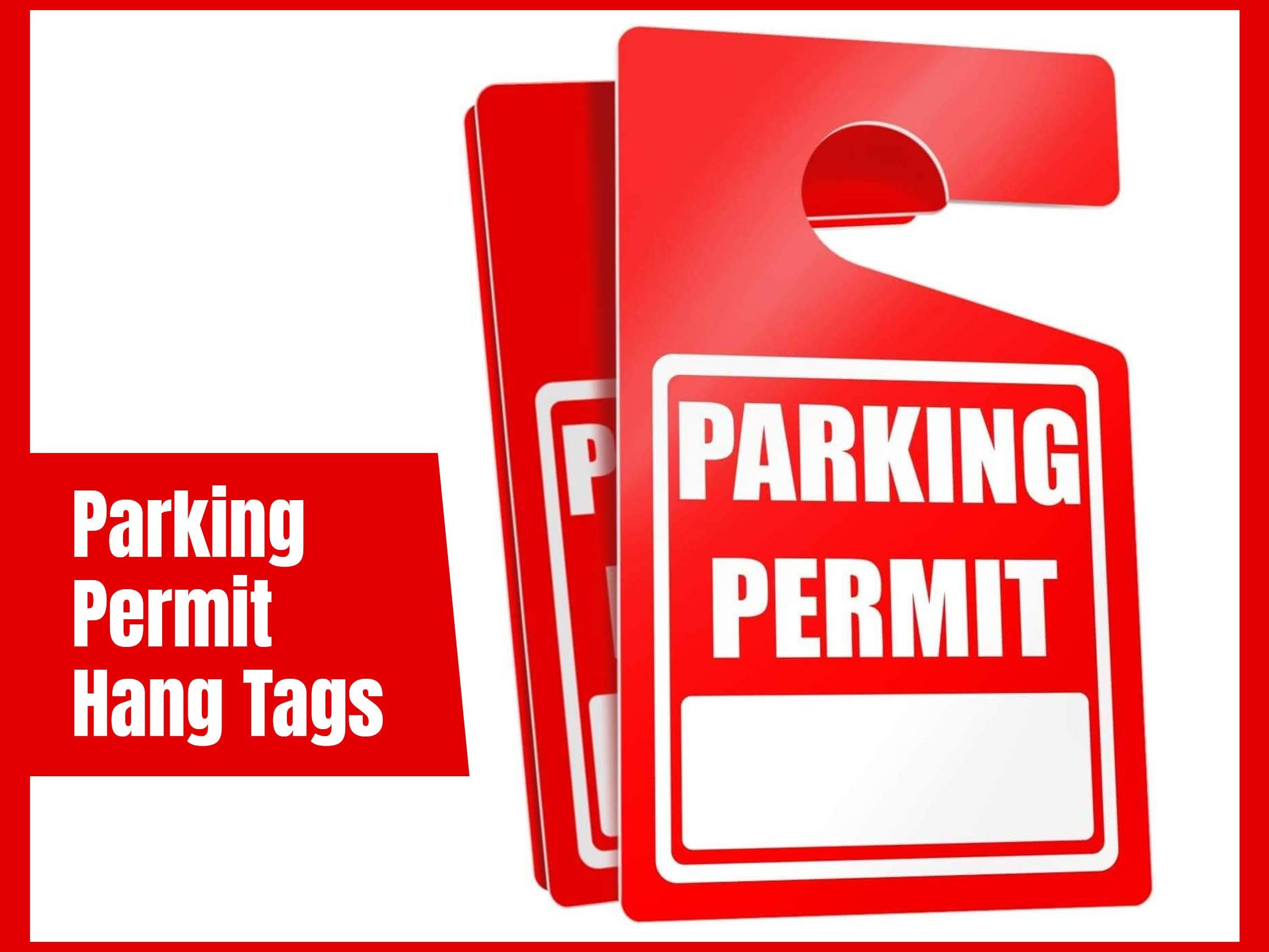 Yexiya 50 Pack Parking Permit Hang Tags Plastic Parking Placards Bulk PVC Hang Tag 3 X 5 Inch For Car Rear View Mirror (Green