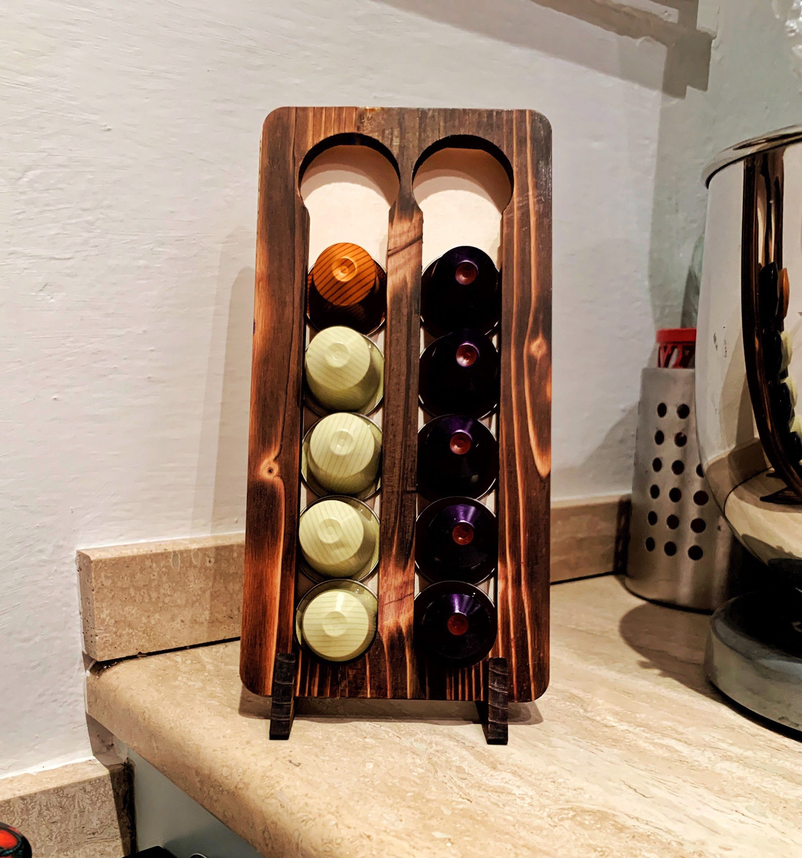 Nespresso Capsules holder / Flat wall mount pod holder / Etsy