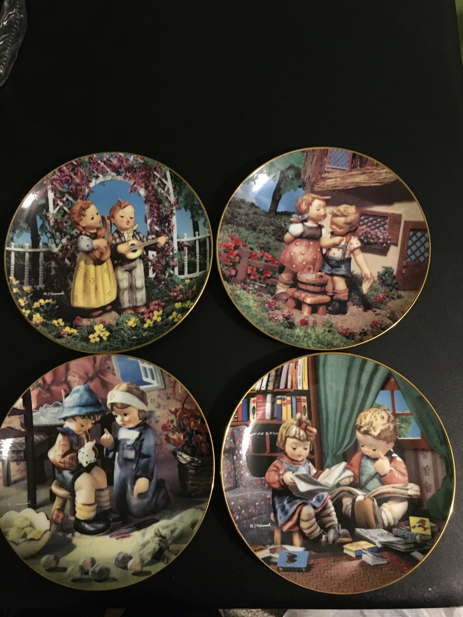 M.J. Hummel Collector Plates little Companions Set of 4 Etsy