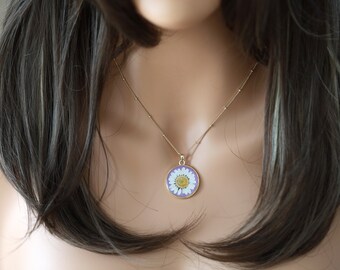 Collana in argento sterling fatta a mano / Ciondolo scultoreo organico