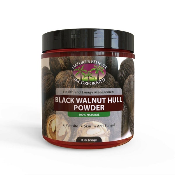 Black Walnut Hull Powder Wild Harvested 8OZ - Supports Intestinal Cleansing