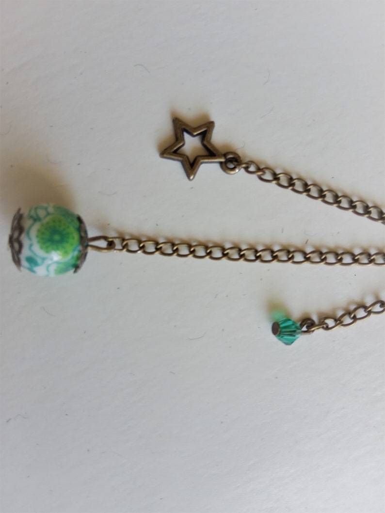 Lovely Vintage Ceramic Pearls Pendant Earrings