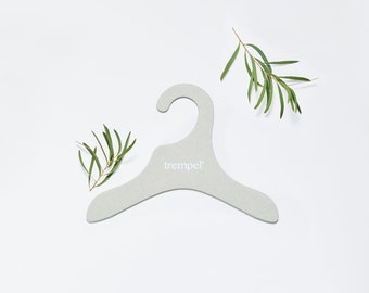 Baby Gray Personalized Cardboard Hangers Resistant Sustainable by TREMPEL