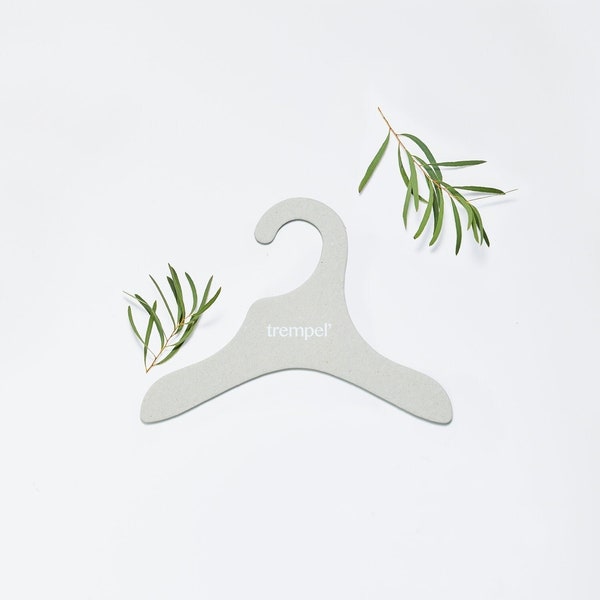 Baby Gray Personalized Cardboard Hangers Resistant Sustainable by TREMPEL