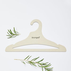 Adult Gray Personalized Cardboard Hangers with Crossbar Resistant Sustainable by TREMPEL