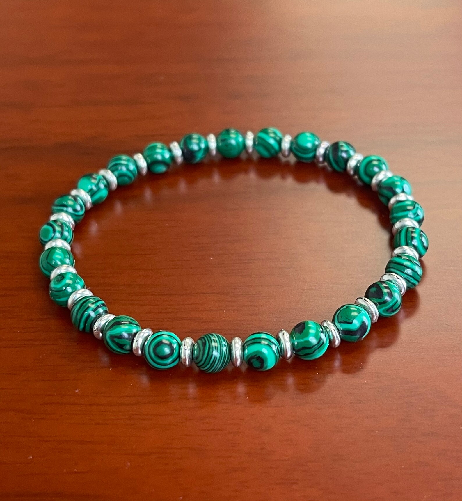 Men's/Women's Stretch Cord Bracelet with 6mm Synthetic Etsy