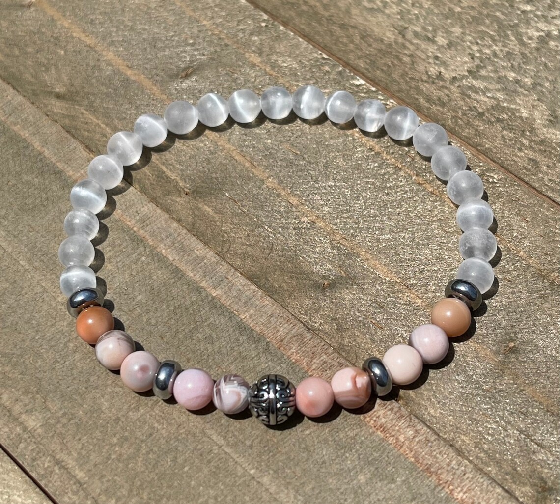 Women's Stretch Cord Bracelet 7.5mm Stainless Steel Metal Etsy