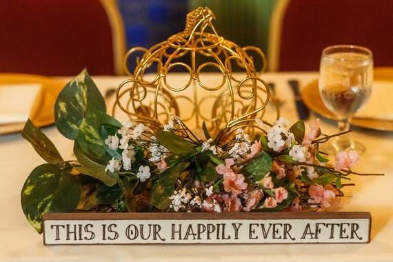 Golden Pumpkin Carriage Centerpiece Cinderella Table Decor Etsy