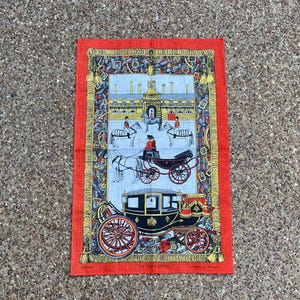 Irish Linen Tea Towel: Royal Mews or Residences, Pat Albeck Design