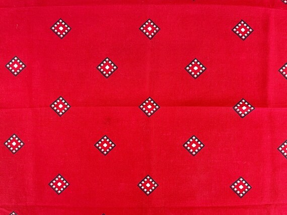 Red Cotton Bandana by Tuside, Guaranteed Fast Col… - image 3