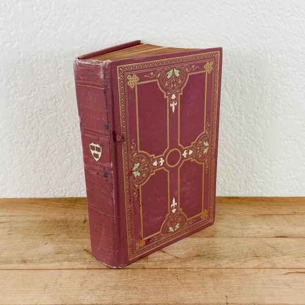 Antique Book 1910 Maroon Red Cover The Harvard Classics 41 English Poetry 2; Dr Elliots Five-Foot Shelf of Books; P F Collier & Son NY