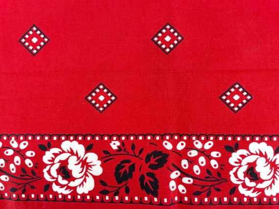 Red Cotton Bandana by Tuside, Guaranteed Fast Col… - image 4