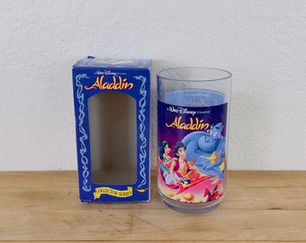 Disney's Aladdin Burger King Collector Series Plastic Beverage Glass/Tumbler in Original Box- 1994