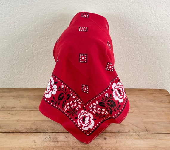 Red Cotton Bandana by Tuside, Guaranteed Fast Col… - image 6