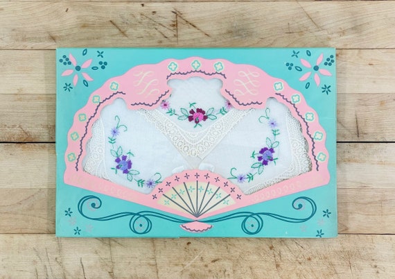 Linen and Lace Handkerchiefs by Rivoli, Boxed Set… - image 1