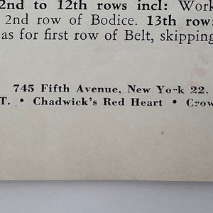 1952 J & P Coats Clark's ONT Book No. 292 First Edition Old American Songs Dolls Crochet Dresses/Outfits, Vintage Crochet Booklet image 3