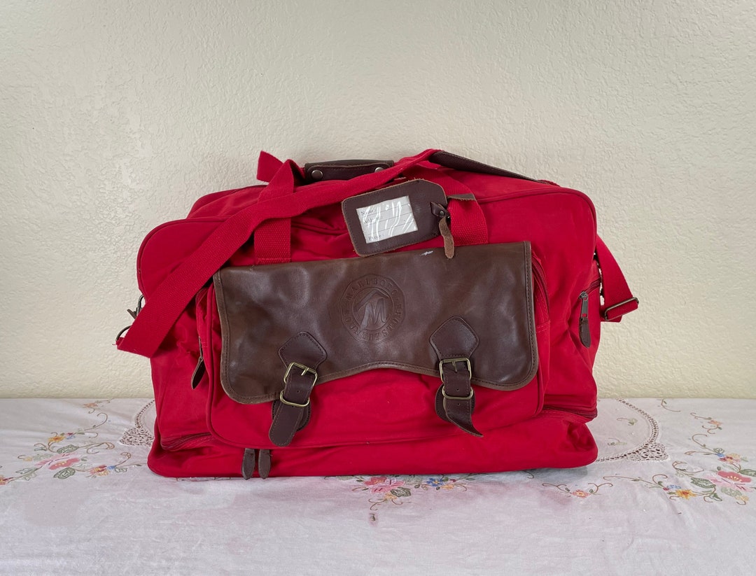 Red Canvas Gym Bag by Marlboro Country Store Red Canvas With Etsy
