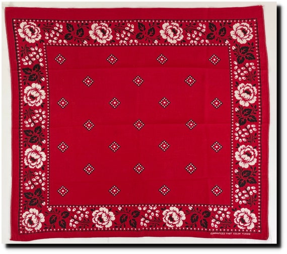 Red Cotton Bandana by Tuside, Guaranteed Fast Col… - image 1