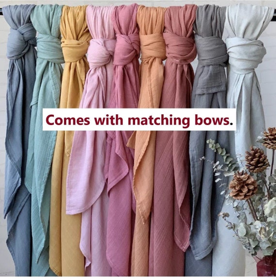 solid color muslin swaddle blankets