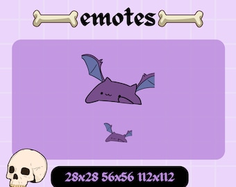 Animated Bongo Cat Bat Emote for Twitch Youtube cute Meme Emote Stream spooky
