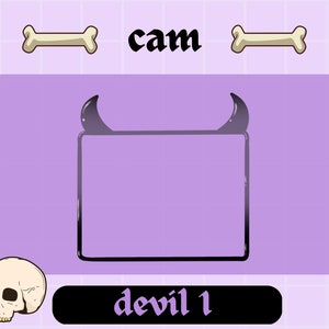 Duivel Camframe | Cameraframe streamen | Spookachtig | Halloween | Demon | Leuk | Paars