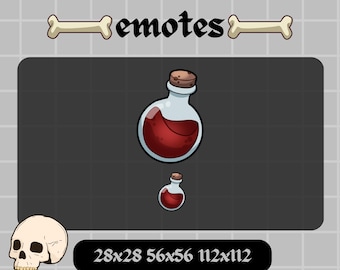May include: A red potion bottle with a cork stopper. The bottle is shown in two sizes, 28x28 and 56x56 pixels.