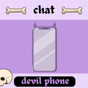 Spooky Phone Chat Box Witchy Chatbox Devil for Streaming for Twitch Youtube