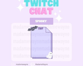 Casella di chat spettrale per Twitch | Casella di chat in live streaming, Halloween, carino